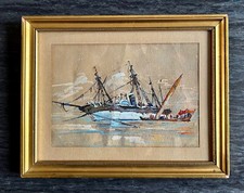 Bateau mouillage gouache d'occasion  La Roche-sur-Yon