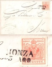 Selo Itália Itália MONZA na Áustria 1853 Crosti e Varenna para Milão comprar usado  Enviando para Brazil