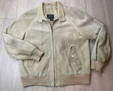 Jaqueta Bombardeiro Masculina Vintage Abercrombie & Fitch Camurça A-1 Couro Bege Extra Grande, usado comprar usado  Enviando para Brazil