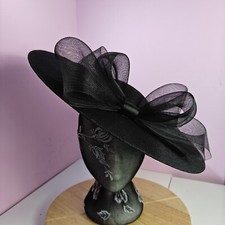 Black large fascinator for sale  HIGH WYCOMBE