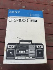 NOS Vintage Sony CFS-1000 Preto AM/FM Leitor de Cassete Estéreo Boombox Funciona comprar usado  Enviando para Brazil