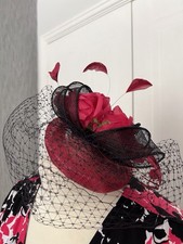 Fascinator pinkstraw cap for sale  OAKHAM