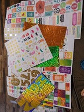Lote 13 adesivos decorativos de papelaria faça você mesmo arte scrapbooking diário caderno, usado comprar usado  Enviando para Brazil