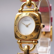 [Exc+5] Vintage GUCCI 6300L Horsebit 22mm Mostrador Branco Relógio Feminino de Quartzo JAPÃO comprar usado  Enviando para Brazil