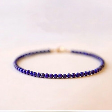 Bracelet perles lapis d'occasion  Bordeaux-