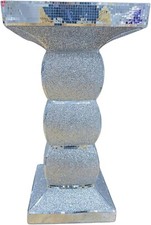 Mesa lateral espelhada prata pilar diamante esmagado cristal brilhante mesa de destaque comprar usado  Enviando para Brazil