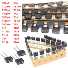 Microfusível quadrado 250V placa de circuito impresso radial preto 10/50/100 peças T80mA~T20A 392 comprar usado  Enviando para Brazil