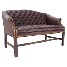 Tufted burgundy leather for sale  USA