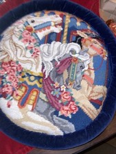 Vtg needlepoint blue for sale  Sacramento
