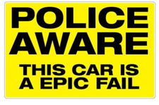 Autocollant police aware d'occasion  Expédié en France
