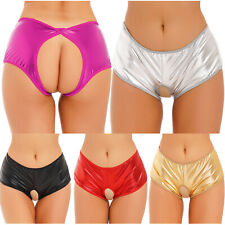 Mulheres Rave Brilhante Booty Shorts Calcinha Cintura Baixa Aberto Bumbum Hot Pants Sleepwear, usado comprar usado  Enviando para Brazil