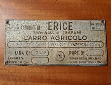 Antica targa regolamentare usato  Palermo