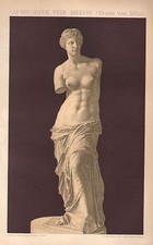 Afrodyta Melosa Wenus z Milo Luwr Paryż LITOGRAFIA 1892 na sprzedaż  Wysyłka do Poland