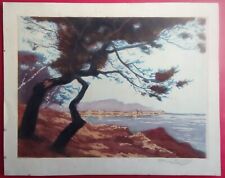 Grande gravure aquatinte d'occasion  Le Portel
