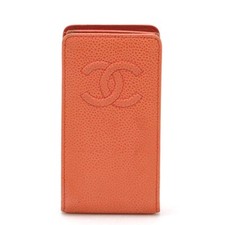 Capa para smartphone CHANEL Coco Mark iPhone4 pele de caviar laranja comprar usado  Enviando para Brazil