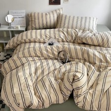 Juego de ropa de cama 150 funda nórdica y sábanas laterales AB con estampado a rayas estilo nórdico segunda mano  Embacar hacia Mexico