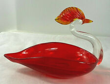 Tigela de prato de cisne de vidro arte soprada à mão kitsch meados do século  comprar usado  Enviando para Brazil