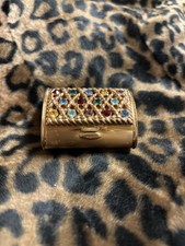 Caixa de pó compacta vintage Kotler e Kopit K&K cúpula com strass multicolorido comprar usado  Enviando para Brazil