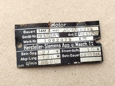 Data plate part for sale  ABERDEEN
