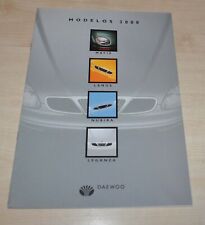 2000 Daewoo Model Range Matiz Lanos Nubira Leganza Brochure Broszura Portugalia, używany na sprzedaż 2000 Daewoo Model Range Matiz Lanos Nubira Leganza Brochure Broszura Portugalia, używany na sprzedaż  PL