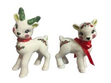 Ceramic reindeer couple for sale  Streetsboro