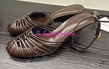 ZARA WOMAN NOVO COM ETIQUETAS SS25 SANDÁLIAS WEDGE CAGE SAPATOS MARROM 1318/510/700 comprar usado  Enviando para Brazil