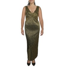 Vestido maxi Connected Apparel feminino preto metálico longo semi-formal 10 BHFO 8527 comprar usado  Enviando para Brazil