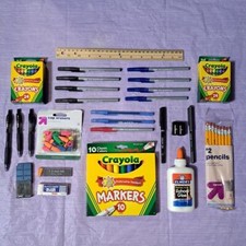 Paquete de 27 piezas de utensilios y accesorios de escritura de dibujo y suministros escolares segunda mano  Embacar hacia Mexico