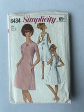 Vestido vintage anos 60 simplicidade 6434 padrão de costura linha A busto traseiro baixo 34 comprar usado  Enviando para Brazil