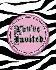Paquete de 8 invitaciones de fiesta de cumpleaños súper elegantes con accesorio segunda mano  Embacar hacia Mexico