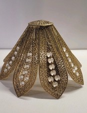Vtg brass crystal for sale  Ipswich
