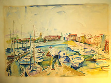 Grand dessin aquarelle d'occasion  Périgueux