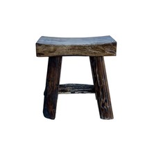 Usado, Banqueta Rústica Madeira Bruta Grão Retângulo Fina Mesa Lateral JK328 #9 comprar usado  Enviando para Brazil