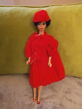 Conjunto de Casaco Barbie Vintage Veludo Vermelho "Tarifa Vermelha" 1962 Excelente Estado comprar usado  Enviando para Brazil