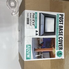 Usado, Capas de base de poste para um acabamento de base de poste 6 X 6 cor preta materiais para seis comprar usado  Enviando para Brazil