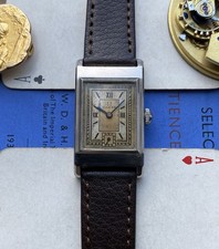 1935 Omega T17 relógio tanque retangular de aço mostrador setorial numeral romano comprar usado  Enviando para Brazil