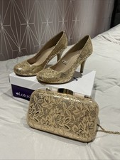 Women gold shoes for sale  DARWEN