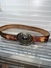 vintage tooled leather belt for sale vintage tooled leather belt for sale Pinson