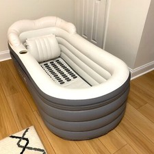 Banheira inflável SereneLife spa com bolha massagem luzes LED travesseiro  comprar usado  Enviando para Brazil