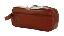 Bolsa de higiene masculina de couro genuíno para viagem bolsa de barbear organizadora estojo marrom, usado comprar usado  Enviando para Brazil