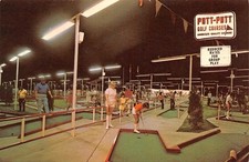 Cartão postal TAMPA Florida FL PUTT-PUTT CAMPO DE GOLFE indoor miniatura ROADSIDE comprar usado  Enviando para Brazil