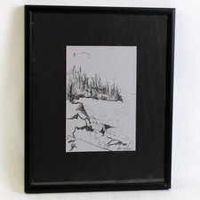 Framed pen ink for sale  Mcminnville