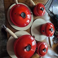 Creuset set red for sale  CARNFORTH