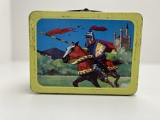 RARO Vintage Knight In Armor Lancheira de Metal 1959 Sem Garrafa Térmica , usado comprar usado  Enviando para Brazil