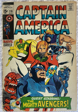 Capitão América #116 (1969) Perfeito estado. Arte With The Avengers - Gene Colan comprar usado  Enviando para Brazil