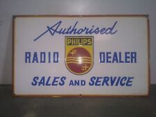Usado, PLACA ESMALTADA RÁDIO PORCELANA PHILIPS 36X20 POLEGADAS comprar usado  Enviando para Brazil
