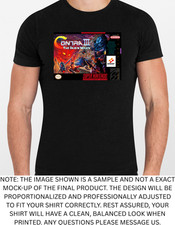 Camiseta Gráfica Contra Iii The Alien Wars SNES Masculina ou Feminina NOVA comprar usado  Enviando para Brazil