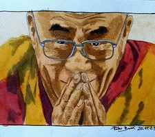 Riginalzeichnung dalai lama gebraucht kaufen  Schwäbisch Gmünd