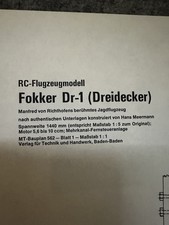 Bauplan fokker 1 gebraucht kaufen  Schwetzingen