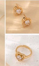 Heart earrings ring for sale  CARDIFF